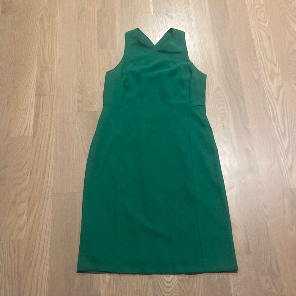 Green Anne Taylor cross back dress